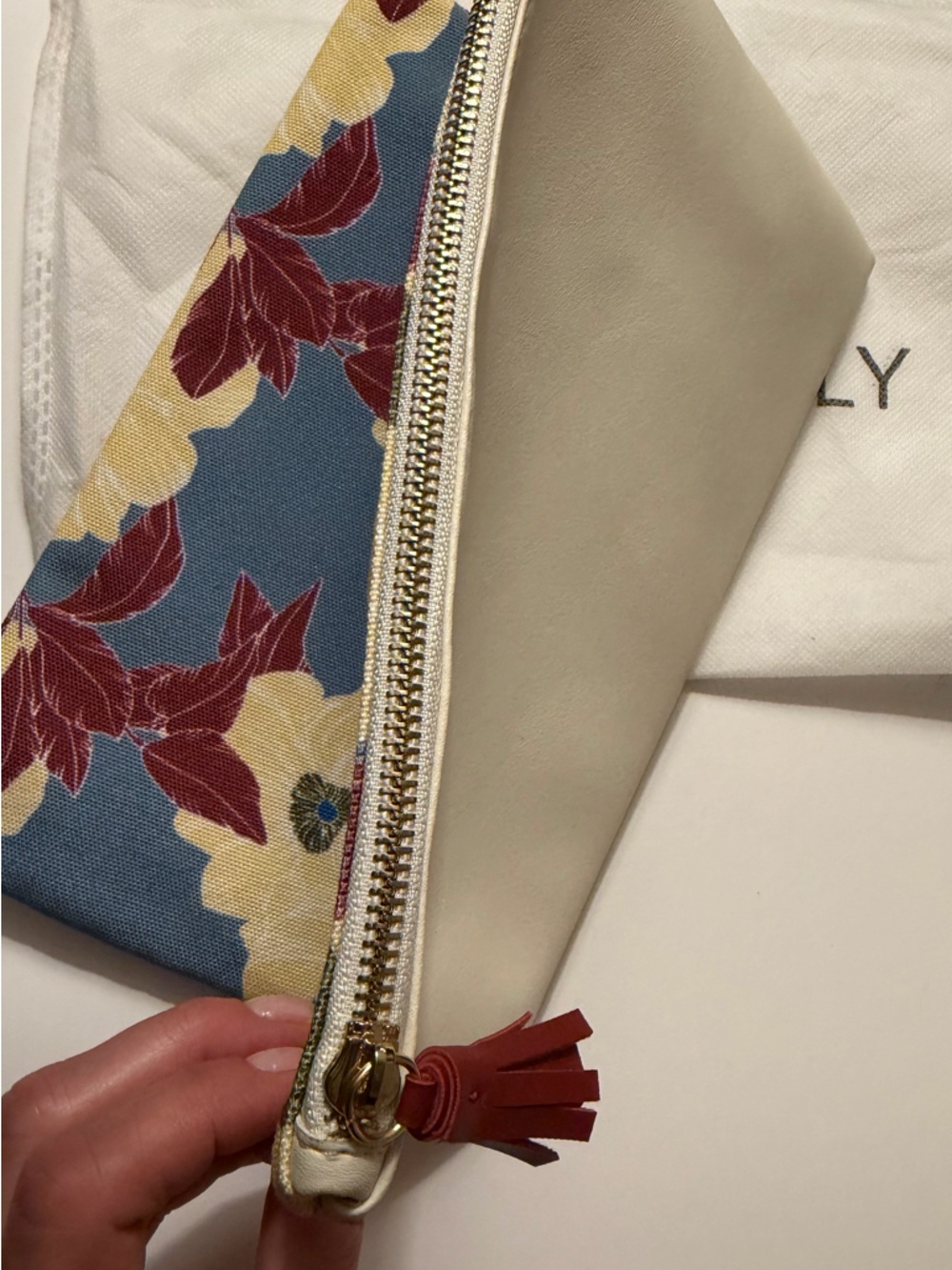 Rachel Pally Reversible Floral Clutch - White Leather - New w/ Dust Bag - Picture 6 of 8